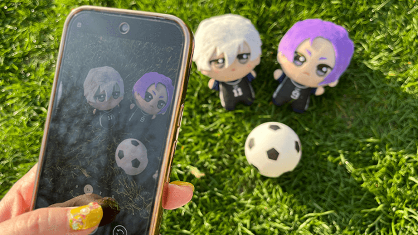 スマホでちびぐるみを撮影する